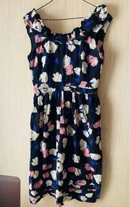 PRADA Prada Floral Silk Dress 42 Sleeveless Skirt Flower - Picture 1 of 5