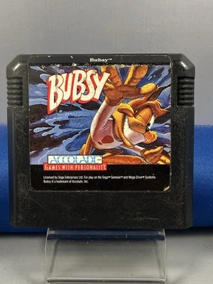 Bubsy in Claws Encounters of the Furred Kind (Sega Genesis, 1993) game WORKS! - Image 1 of 2