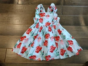 JANIE and JACK Beau Blue Rose The Sweet Escape blue floral dress - size 5 - Picture 1 of 10