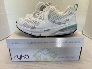 Ryka Reform Ortholite Women’s Size 7 Toning Sneaker White/Aqua Comfort - NIB - Picture 1 of 7