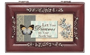 Let Your Dreams Be Your North Star Rosewood Jewelry Music Box Plays You are M... - Picture 1 of 7