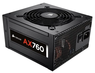 Fuente de alimentación totalmente modular Corsair AX760 760 vatios 750 ATX 80+ Plus Platinum fuente de alimentación Foto 1 de 2