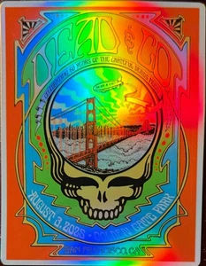 DEAD & COMPANY SAN FRANCISCO POSTER/STICKER 60 YEARS OF GRATEFUL DEAD AUG 3RD - Picture 1 of 4