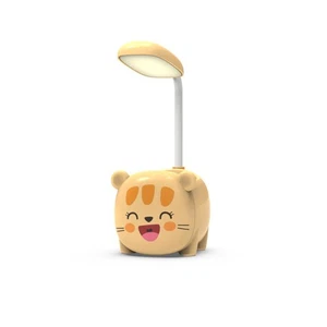 Yellow Cat Desk Lamp Cartoon LED Foldable Hose Eye Protec-tion Rechargeable NEW - Picture 1 of 1
