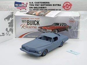1:25 1973 Buick Riviera Boattail Resin Kit With Windows, Rubber Tires & Decals - Picture 1 of 19