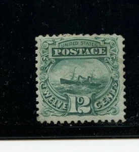 KMC4076-U.S. #117 (U593) S.S.Adriatic 12¢ green, 1869, M,H,FVF,CV$1,850.00 - Picture 1 of 2