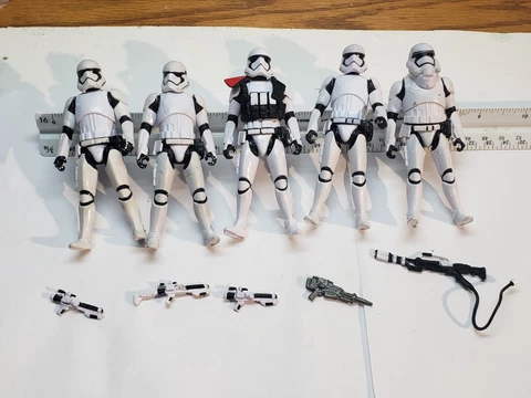 First Order Stormtroopers Lot of 5 with Weapons Star Wars Cover