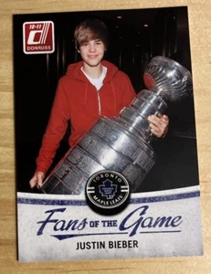 JUSTIN BIEBER 2010-11 Donruss Fans of the Game #3 Toronto Maple Leafs - Picture 1 of 2
