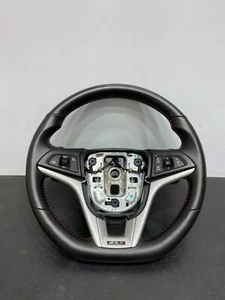 2013 CHEVROLET CAMARO ZL1 OEM LEATHER STEERING WHEEL RED STITCH USED A/T - Picture 1 of 13