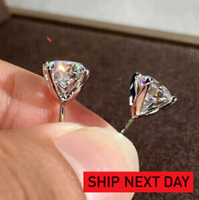 1.50Ct Round Cut Lab-Created Diamond Women's Stud Earrings 14K White Gold Finish