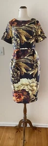 NWT ASOS Beautiful Vintage Floral Textured Dress With Pockets Size UK 12 - Picture 1 of 5