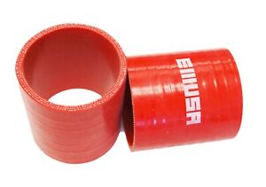 2PCS RED3" ID TO 3"ID Universal Straight Silicone Hose Turbo Pipe 