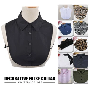 Camicia Donna Inserto Camicia Camicia Babbo Rimovibile Camicia Falso Colletto Staccabile Bavaglino - Foto 1 di 31