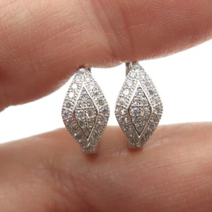 Creolen 925 Sterling Silber Rundschliff C Z Diamantform - Bild 1 von 8