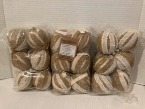 VHC Marken Schimmer Sackleinen Creme 6er Set Ornament 29962 - Bild 1 von 4