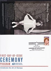 USA. 2016 Shirley Temple (5060) First Day Ceremony Program + Insert - Picture 1 of 1