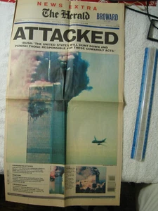The Herald Broward Florida September 11 2001 8pg Color Special Edition WTC - Picture 1 of 17