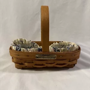 Cesta de agradecimiento de anfitriona Longaberger 1994 con forro - Imagen 1 de 7