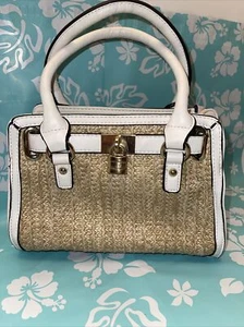 CHARMING CHARLIE Small TWEED accent PURSE HANDBAG Cute Lots Of Room - Picture 1 of 12