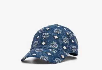 MCM мужчин регулируемый классический бейсбольная кепка винтажный джинсовой ткани Jacquard синий один размер - Изображение 1 из 4