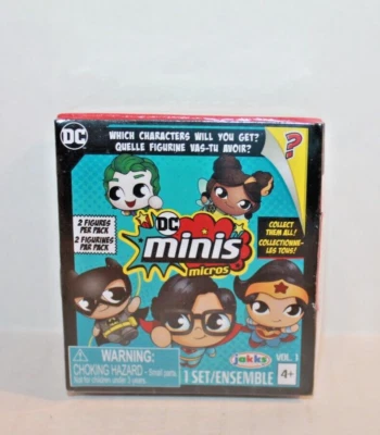 DC Comics Minis Micros Mystery Surprise 2 Mini Figures (Jakks 2023) NEW SEALED - Image 1 of 2