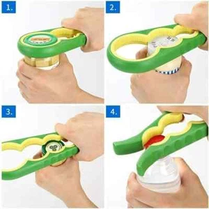 4-In-1 Jar Opener & Can Opener Easy To Use For Weak Hands And Elderly Kitchen* - Picture 1 of 6