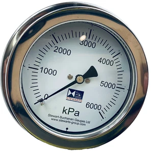STEWART-BUCHANAN 524SBF1006000 Pressure Gauge 0-6000 kPa 100mm 3/8 BSPT - Bild 1 von 4