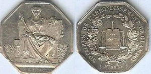 Jeton - CLAMECY Nièvre Notare Silber Horn 13 Gramm d=31,5mm - Bild 1 von 1