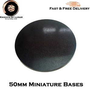 50mm Round Bases Miniature Models Wargaming compatible Warhammer 40K AoS DND RPG - Picture 1 of 1