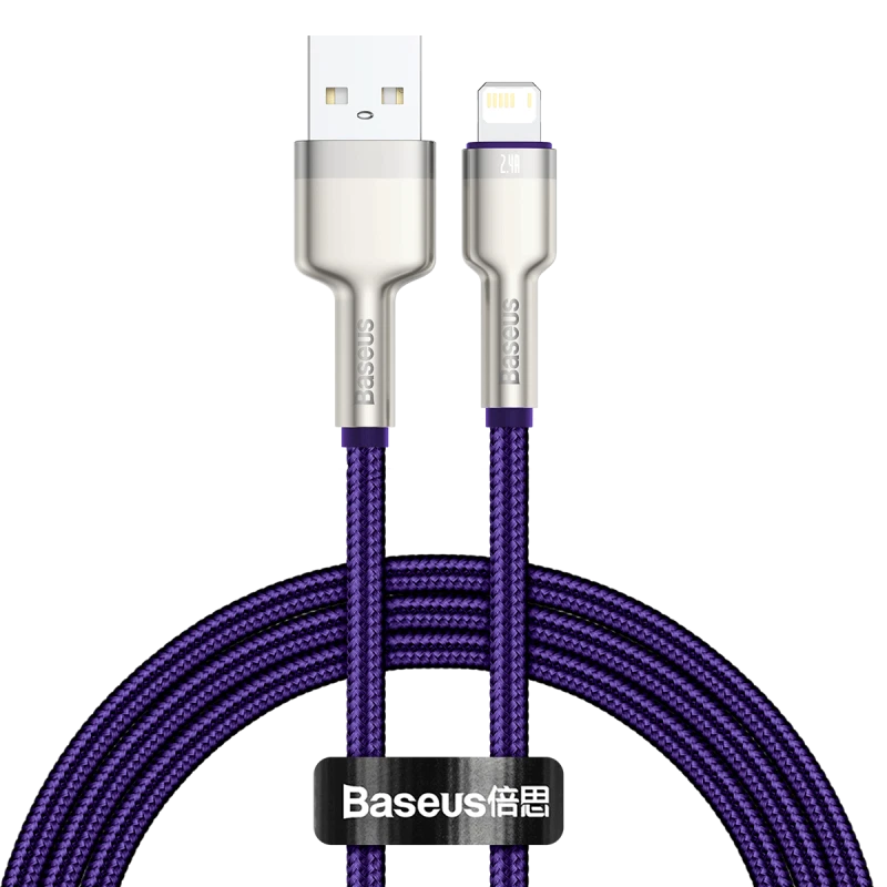 Baseus USB Charger Cable 2.4A Quick Charge Lead Data Cord For iPhone14 13 12 11 - Image 1 of 4