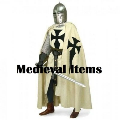 Medieval Teutonic Knights Cloak & Tunic - Reenactment Theater Cape & Tabard LARP - Image 1 of 2