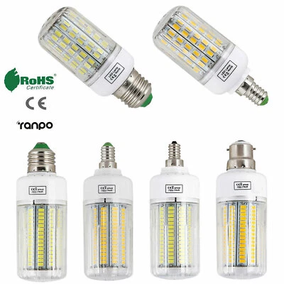 LED Light Bulb E27 E14 E12 B22 5730 SMD Chip Corn Lamp Incandescent 20-160W GL - Image 1 of 4