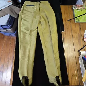 Obermeyer Pants Womens Sz 8 Vintage Stretch Wool Blend Ski USA Schoeller Gold - Picture 1 of 15