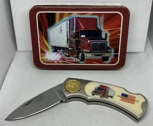 ๐ American Trucker Red Folding Pocket Knife 3โ inch BLADE FREE SHIPPING  - Picture 1 of 12