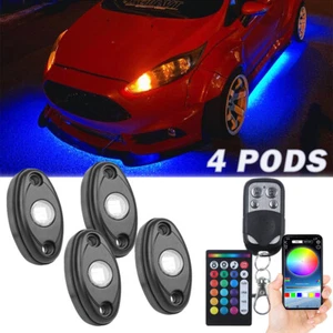 4x Luces LED azules de roca debajo de la carrocería Lámpara Vainas Kit para Ford Fiesta Hatchback - Imagen 1 de 16
