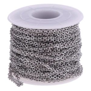 Stainless Steel 2mm Chain 13yd/ Roll for Necklace Bracelet Keyring Findings - Picture 1 of 8