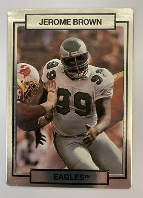 1990 ACTION PACKED FOOTBALL CARD PHILADELPHIA EAGLES #202 JEROME BROWN Nice 👍 - Image 1 of 2