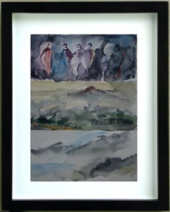 Aquarellzeichnung Komposition Von Pierre Patureau (1924/2020) - Picture 1 of 5