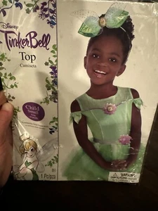 Disney Tinker Bell Green Top Halloween Costume Top Only Child Size Small 4/6 - Picture 1 of 1