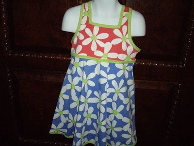 EUC Girls Size 3 4 Chez Ami Summer Dress Mod Flowers  - Image 1 of 3