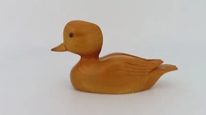Vtg Hand Carved Wood Bufflehead Duck Decoy 7" Long Artist signed Jim King 1978 - Picture 1 of 14