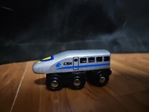 Silber Lok Holzeisenbahn kompatibel mit Thomas & anderen - Bild 1 von 4