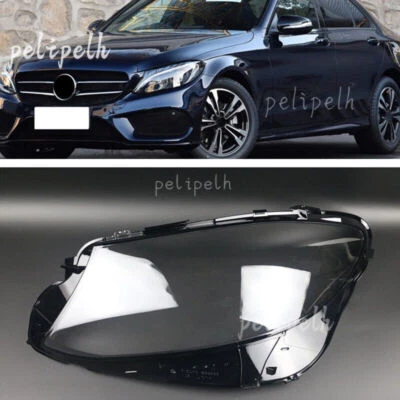 1*Cubierta del faro izquierdo para Mercedes-Benz Clase C W205 C180 C200 C260L C280 15-18 Foto 1 de 4