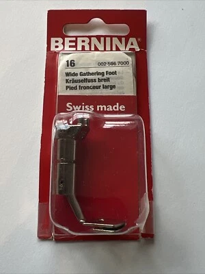 Genuine Bernina Wide Gathering Foot #16 Old Style 002 596 7000 - Image 1 of 4