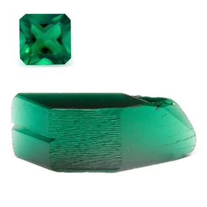 75.1ct Lab Grown Zambian Emerald with inclusions Faceting Rough Stone - Picture 1 of 4