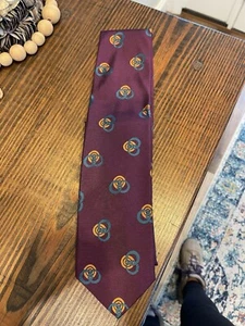 "Corbata de caballero vintage Robert Talbott púrpura círculos seda EE. UU. 59"" X 4"" NUEVA CON ETIQUETAS" - Imagen 1 de 9