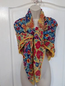 Vintage Floral Funky Art Wear Large Scarf - Picture 1 of 7