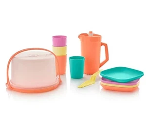 NEW Tupperware Impressions Kids 11 Piece Tea Set Party Picnic Cake Taker Jug *B - Picture 1 of 1