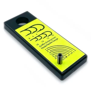 GRIFFIN HOOK & HACKLE GAUGE - Fly Tying Vise Attachment Measure Hook Sizes NEW! - Picture 1 of 2