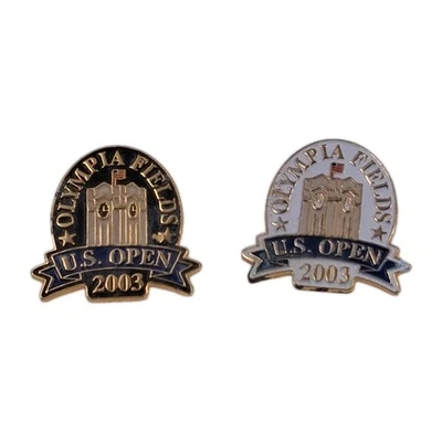 (2) 2003 U.S. Open Tennis Championship Lapel Pins Olympia Fields Country Club - Image 1 of 3